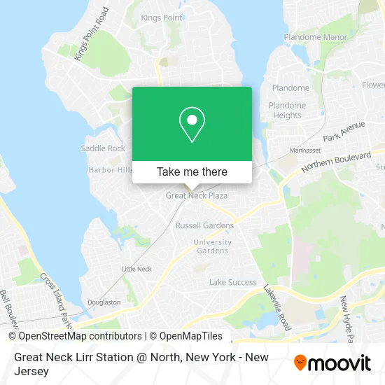 Mapa de Great Neck Lirr Station @ North