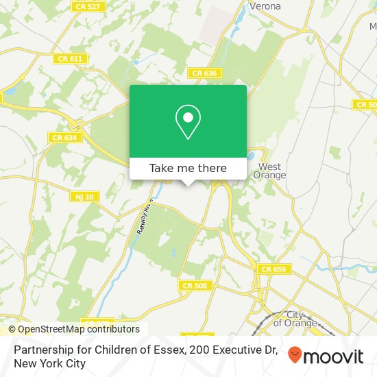 Partnership for Children of Essex, 200 Executive Dr map