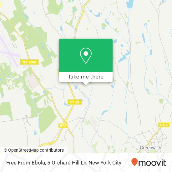Mapa de Free From Ebola, 5 Orchard Hill Ln