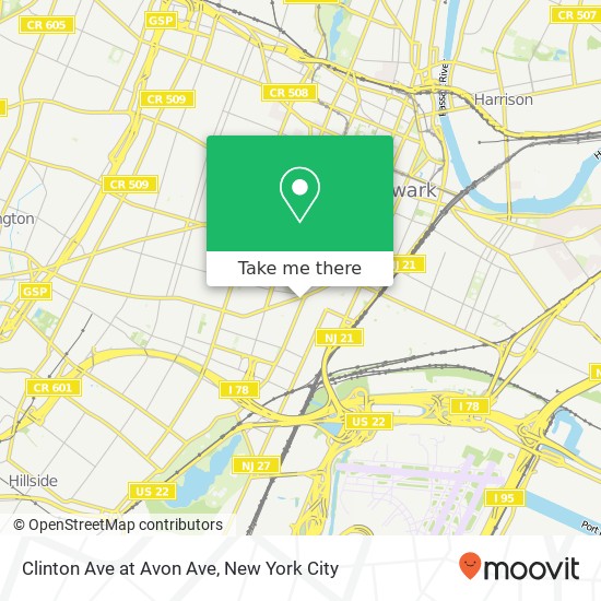 Clinton Ave at Avon Ave map