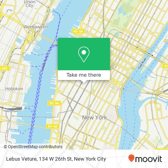 Lebus Veture, 134 W 26th St map