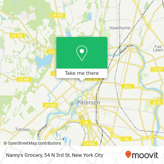 Mapa de Nanny's Grocery, 54 N 3rd St