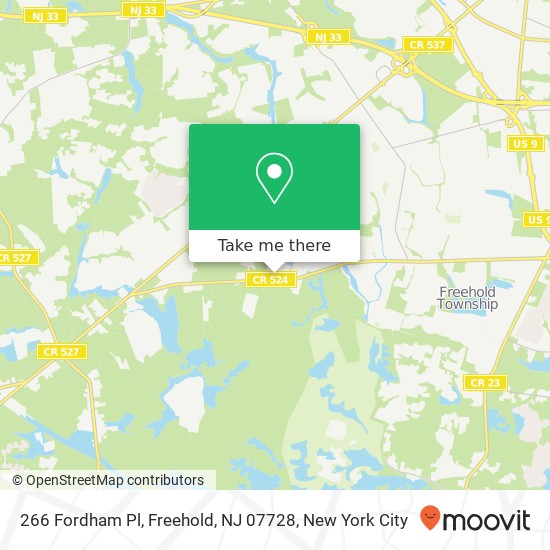 266 Fordham Pl, Freehold, NJ 07728 map