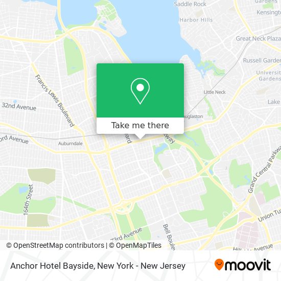 Anchor Hotel Bayside map