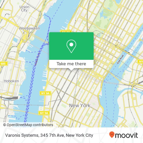 Mapa de Varonis Systems, 345 7th Ave
