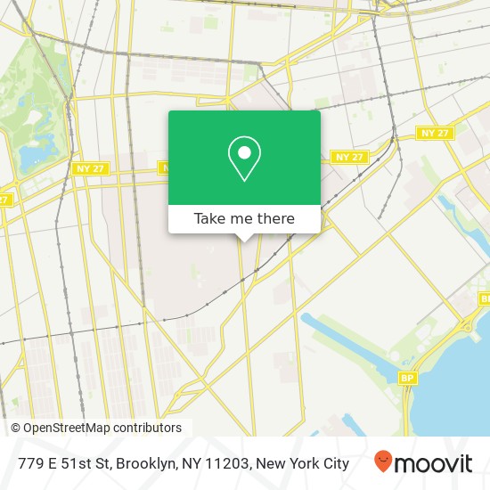 Mapa de 779 E 51st St, Brooklyn, NY 11203