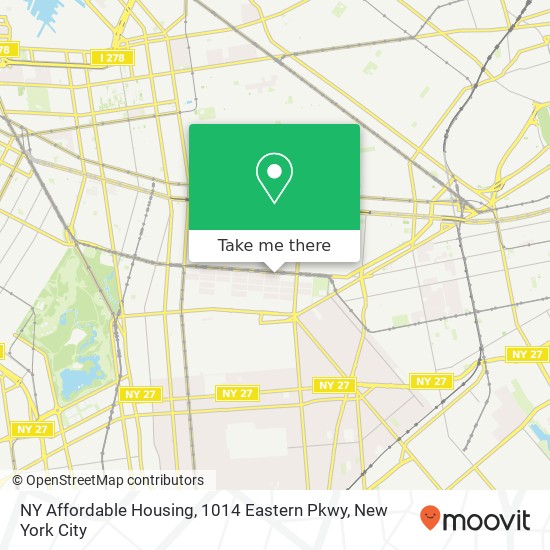 NY Affordable Housing, 1014 Eastern Pkwy map