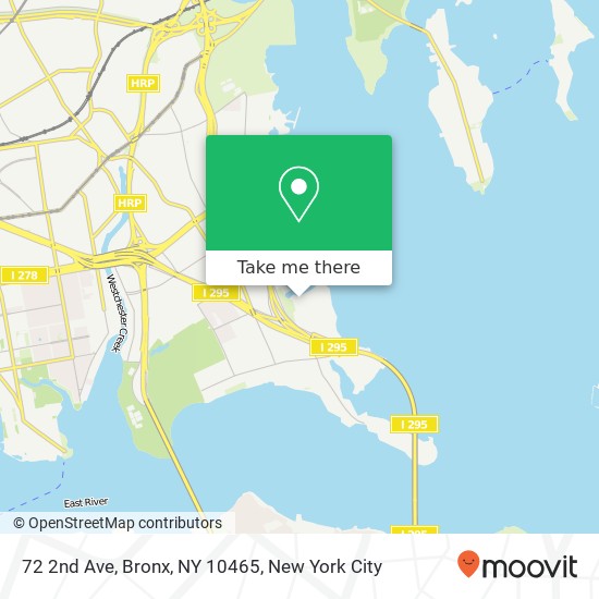 Mapa de 72 2nd Ave, Bronx, NY 10465