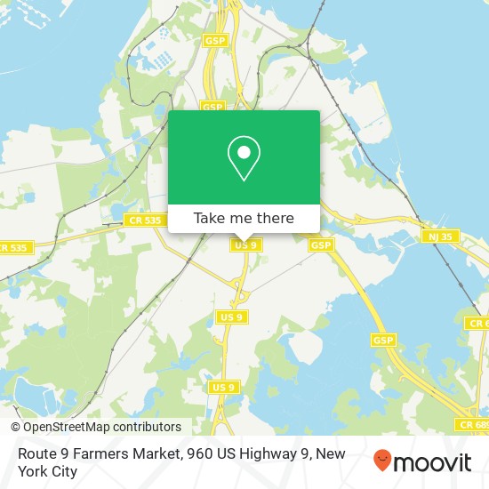 Mapa de Route 9 Farmers Market, 960 US Highway 9