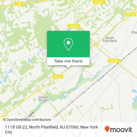 Mapa de 1118 US-22, North Plainfield, NJ 07060