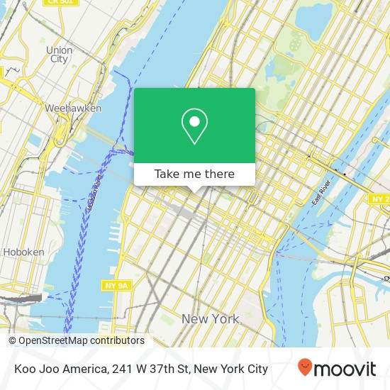 Mapa de Koo Joo America, 241 W 37th St