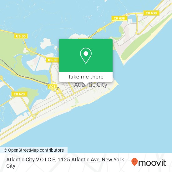 Mapa de Atlantic City V.O.I.C.E, 1125 Atlantic Ave