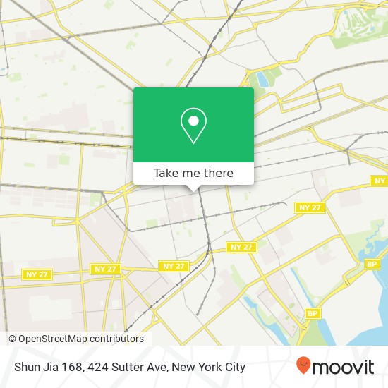 Shun Jia 168, 424 Sutter Ave map
