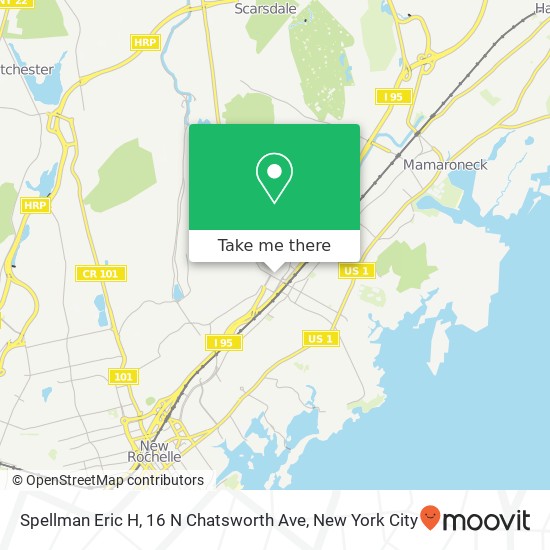 Mapa de Spellman Eric H, 16 N Chatsworth Ave
