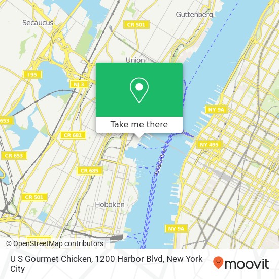Mapa de U S Gourmet Chicken, 1200 Harbor Blvd