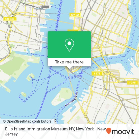 Mapa de Ellis Island Immigration Museum-NY
