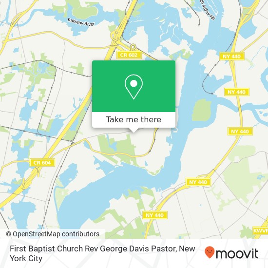 Mapa de First Baptist Church Rev George Davis Pastor, 24 Essex St