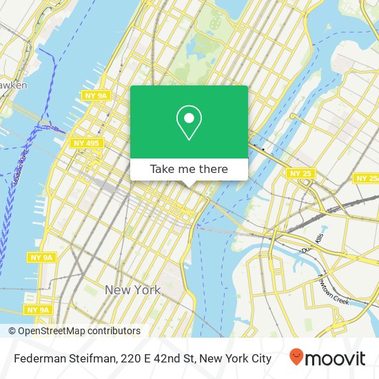 Mapa de Federman Steifman, 220 E 42nd St