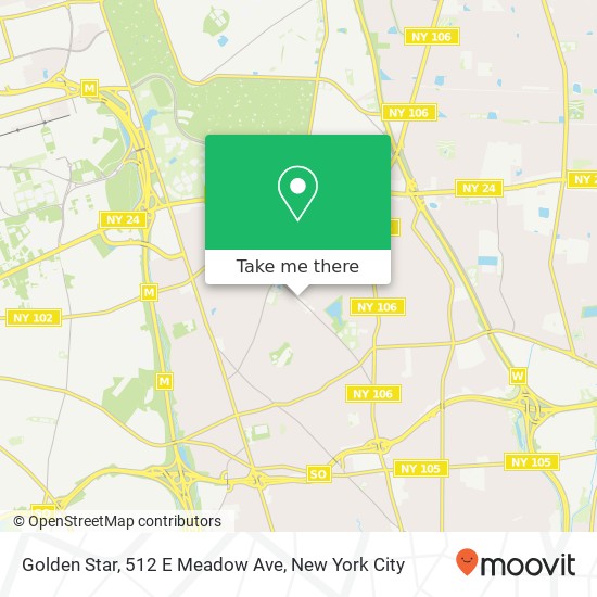 Mapa de Golden Star, 512 E Meadow Ave