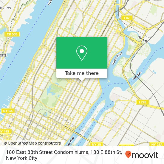 Mapa de 180 East 88th Street Condominiums, 180 E 88th St