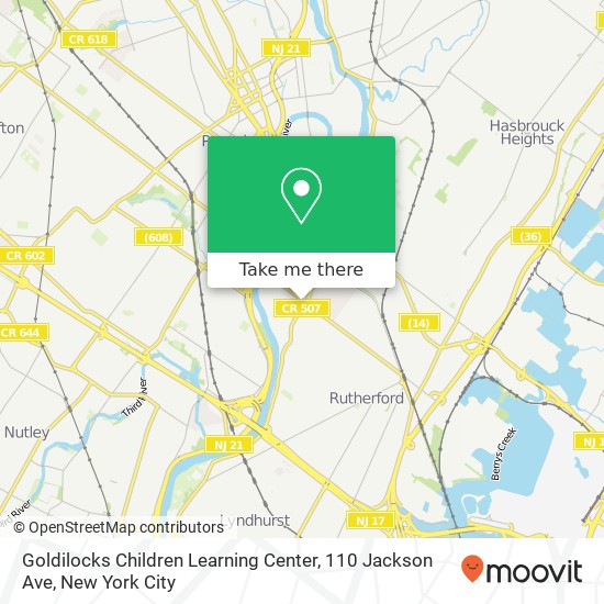 Mapa de Goldilocks Children Learning Center, 110 Jackson Ave
