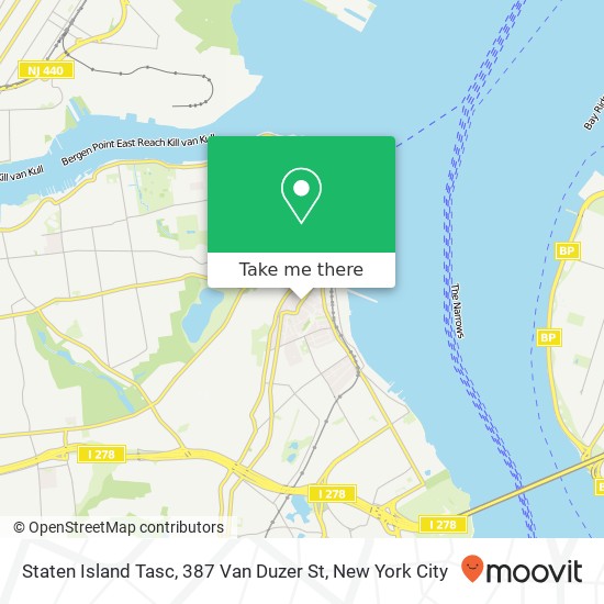 Mapa de Staten Island Tasc, 387 Van Duzer St