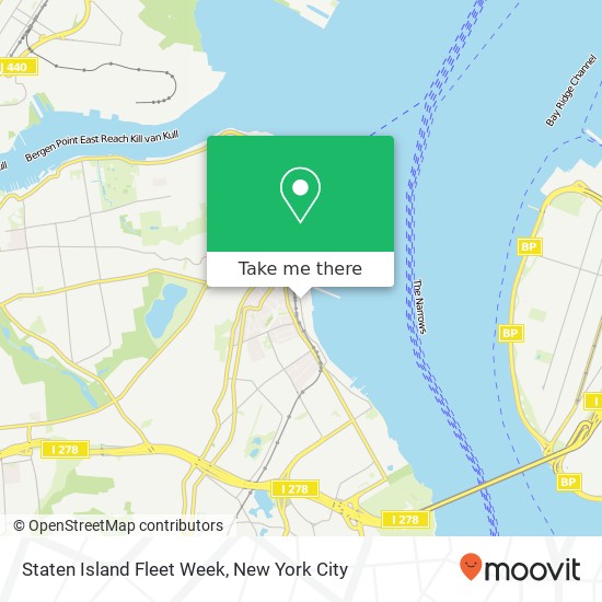 Staten Island Fleet Week map