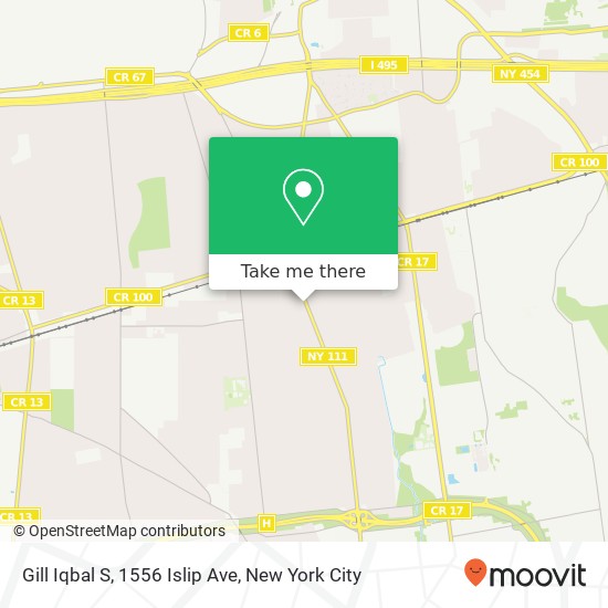 Gill Iqbal S, 1556 Islip Ave map