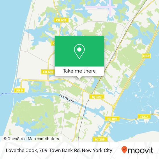 Mapa de Love the Cook, 709 Town Bank Rd