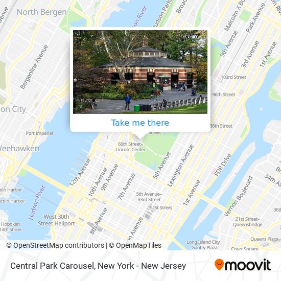 Mapa de Central Park Carousel