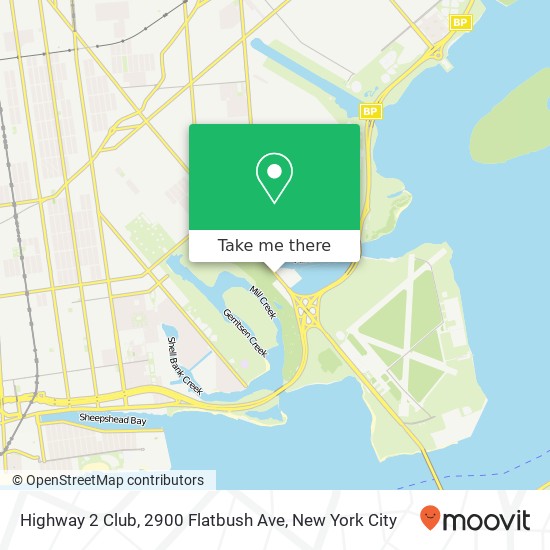 Mapa de Highway 2 Club, 2900 Flatbush Ave
