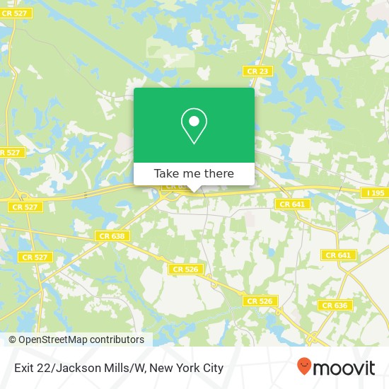 Mapa de Exit 22/Jackson Mills/W