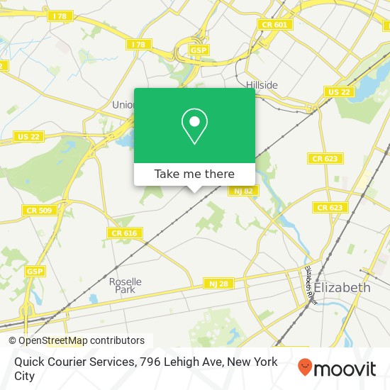 Quick Courier Services, 796 Lehigh Ave map