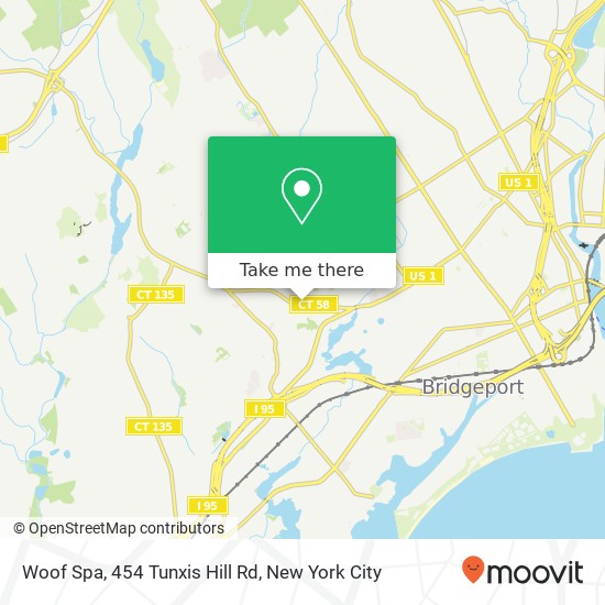 Mapa de Woof Spa, 454 Tunxis Hill Rd