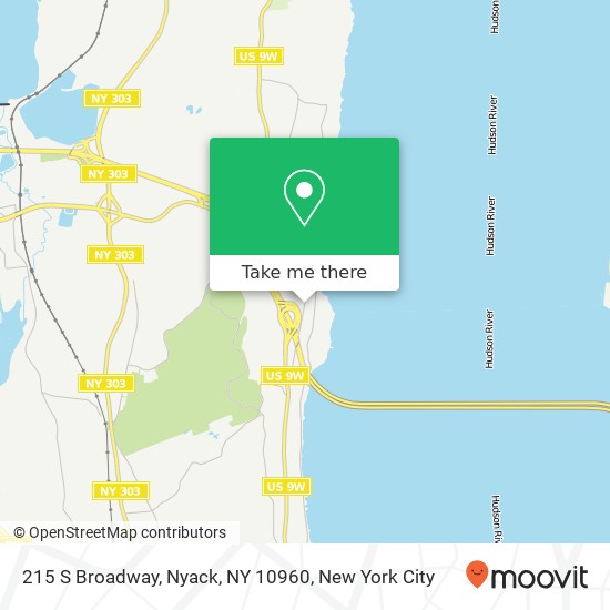 Mapa de 215 S Broadway, Nyack, NY 10960