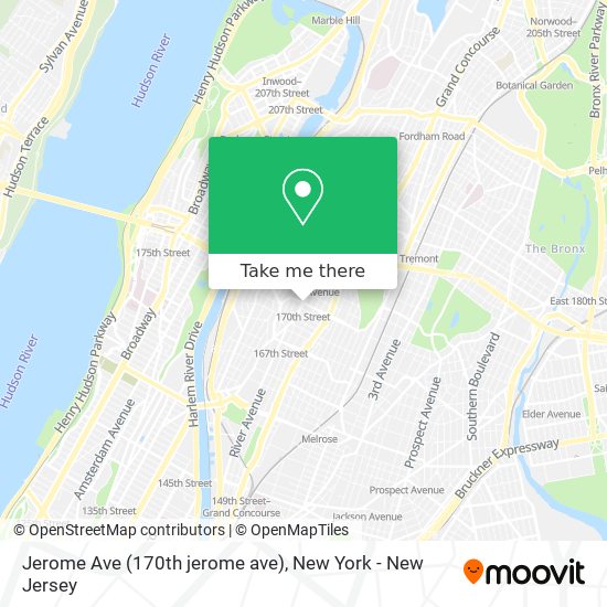 Mapa de Jerome Ave (170th jerome ave)