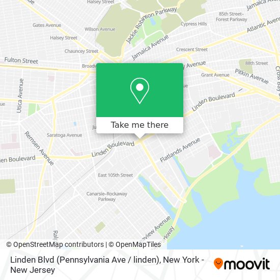 Mapa de Linden Blvd (Pennsylvania Ave / linden)