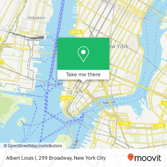 Mapa de Albert Louis I, 299 Broadway