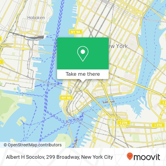 Albert H Socolov, 299 Broadway map
