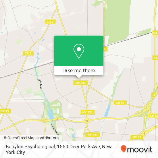 Babylon Psychological, 1550 Deer Park Ave map