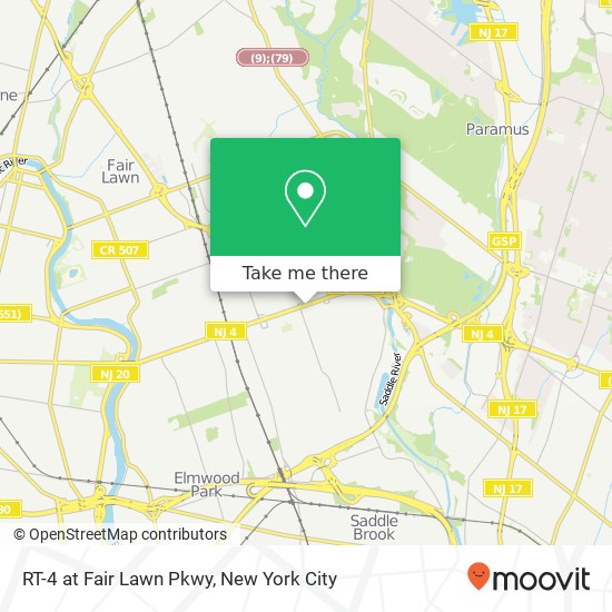 Mapa de RT-4 at Fair Lawn Pkwy