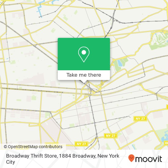 Broadway Thrift Store, 1884 Broadway map