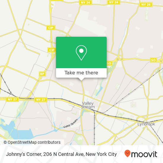 Johnny's Corner, 206 N Central Ave map