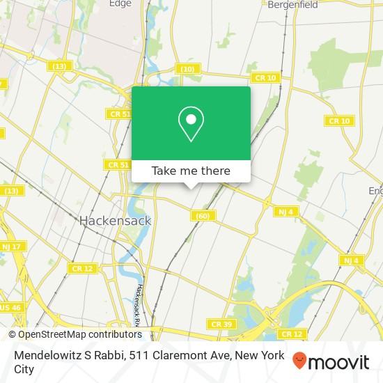 Mapa de Mendelowitz S Rabbi, 511 Claremont Ave