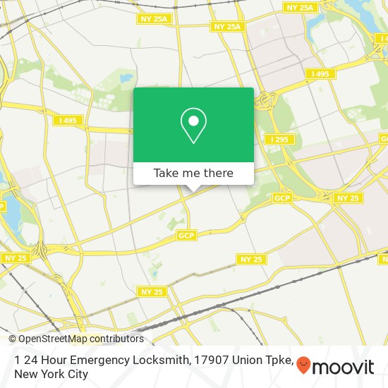 Mapa de 1 24 Hour Emergency Locksmith, 17907 Union Tpke