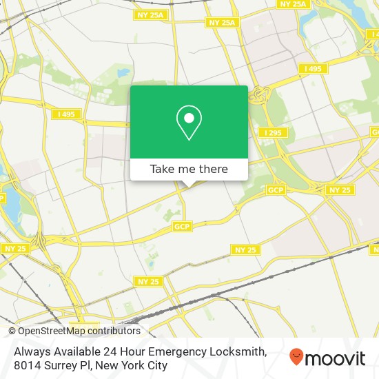 Mapa de Always Available 24 Hour Emergency Locksmith, 8014 Surrey Pl