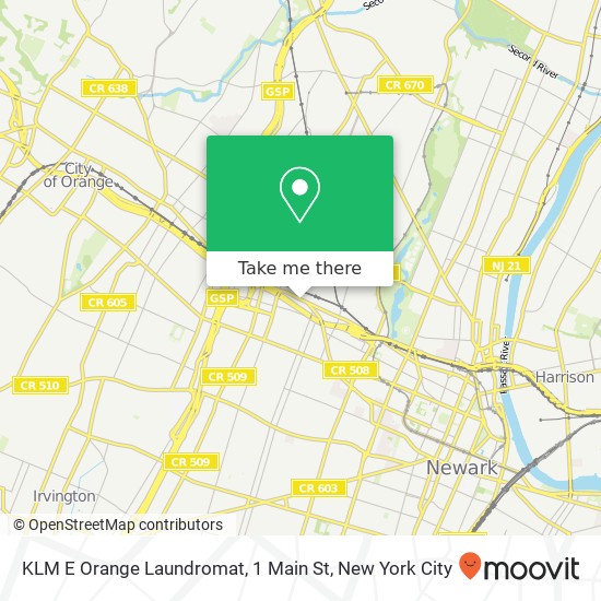 KLM E Orange Laundromat, 1 Main St map