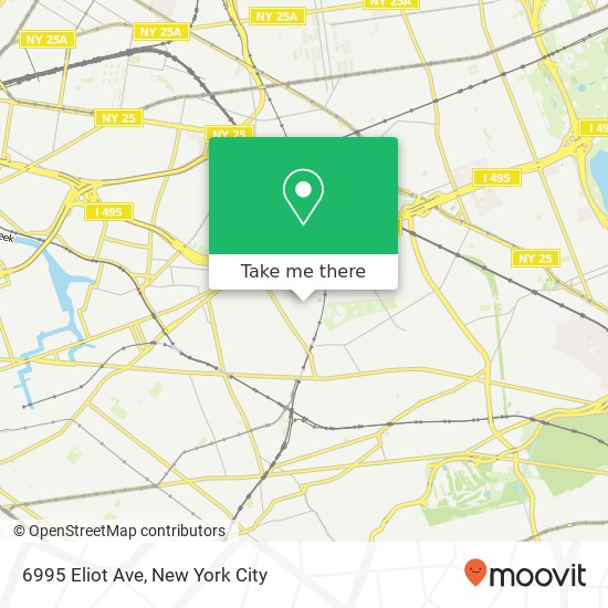 Mapa de 6995 Eliot Ave, Middle Village (QUEENS), NY 11379