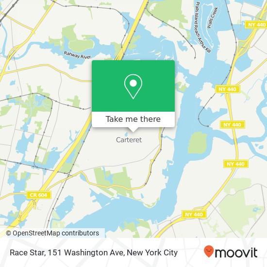 Mapa de Race Star, 151 Washington Ave