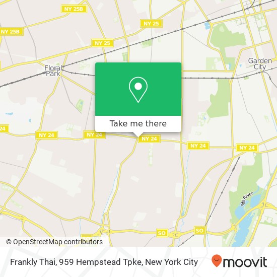 Frankly Thai, 959 Hempstead Tpke map